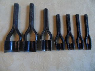 Vintage Leather Tools C S Osborne 7 /2 Round Strap End Punches