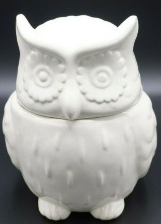 Better Homes & Gardens Ceramic White Owl Cookie Jar