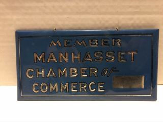 Vintage Chamber Of Commerce Sign Manhasset York Bastian Bro’s Co Prismatic