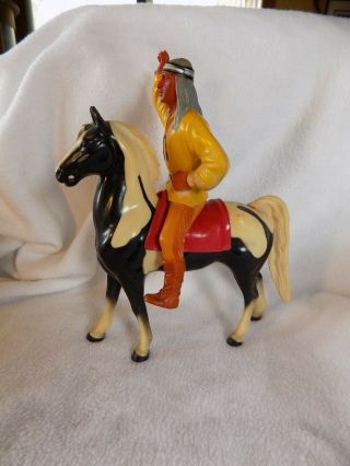 Vintage Hartland Cochise And Pinto Horse Figure Vintage Western Toy Blanket
