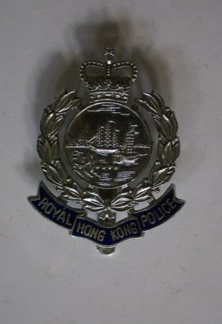 Obsolete Pre 1997 Royal Hong Kong Police Cap Badge,  A