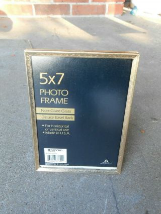 Vintage Decorel Gold Tone Metal Picture Frame 5 " X 7 " Photo