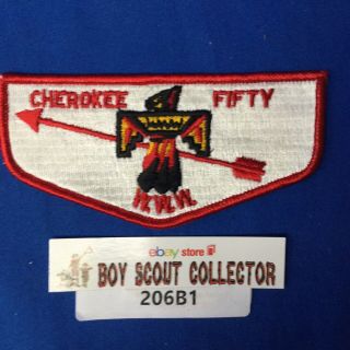 Boy Scout Oa Cherokee Lodge 50 S1 Order Of The Arrow Flap Patch