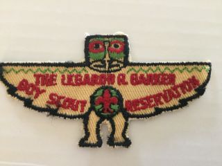 The Lebaron R.  Barker Scout Reservation Tough Older Cut Edge Camp Patch - W