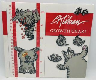 B.  Kliban Cat Growth Chart With Stickers Mama Cat