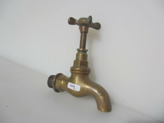 Antique Brass Tap Garden Sink Stables Basin " Hot " Tank Vintage Edwardian Old Keg
