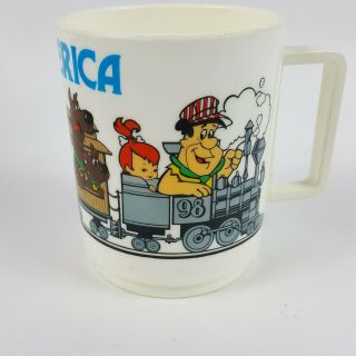 Vintage Great America Flintstones Scooby Doo Jetsons Yogi Bear Coffee Mug 1987