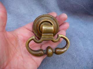 Antique Victorian Drop Brass Single Door Handle With Concealed Fixing Plate