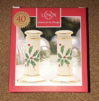 Lenox Holiday Archive Salt And Pepper Shakers Box