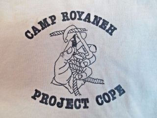 Vintage BSA Boy Scouts Camp Royaneh Project Cope Large T - Shirt - USA Circa 1980 2