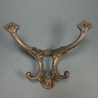 Antique 1908 Unique Cast Iron Coat Rack Wall Or Hall Tree 4 Hook On 1 Fixture