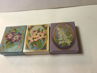 Vintage Avon Set Of 3 California Perfume Co.  Soaps Lilac Apple Blossom Violet