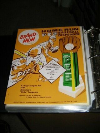 Pez Ad Sheet 1964 Vintage Baseball Glove Home Plate Bat Display Candy
