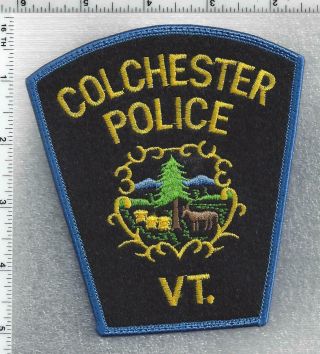 Colchester Police (vermont) 2nd Issue Uniform Take - Off Shoulder Patch