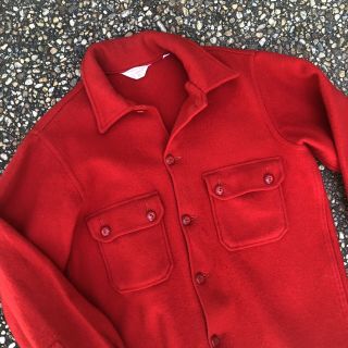 Vtg Bsa Boy Scouts Of America Mens Sz 42 Official Shirt Jacket Red Wool Blend