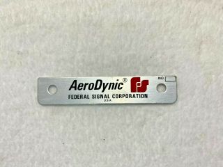 Nos Federal Signal Aerodynic Lightbar Name Plate - Endcap Plate - -