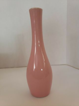 Rare Vintage Les Vases Mann 1980 Pink 7 " Ceramic Bud Vase Made In Japan