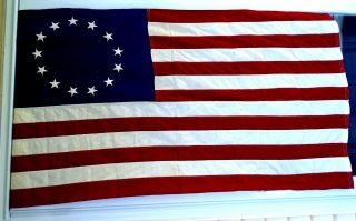 Vintage Betsy Ross 13 Star/state Flag Vg/vg,  Bulldog Flag Company