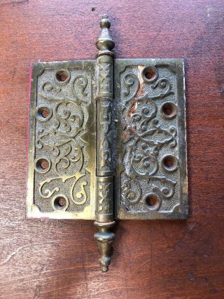 Antique Hardware Victorian Butt Hinge 5x5 Circa 1880’s Cast Iron