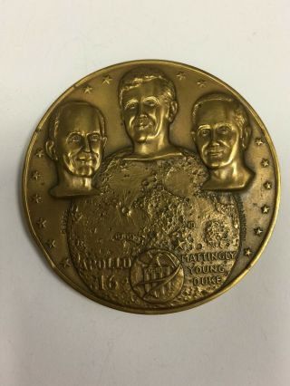 Nasa Apollo 16 Bronze Medal 2 1/2 " Medallic Arts Company