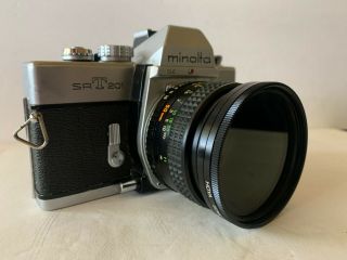 Vtg Minolta Srt 201 Slr 35mm Camera | 50mm F1.  7 Md Pf Rokkor X Lens |