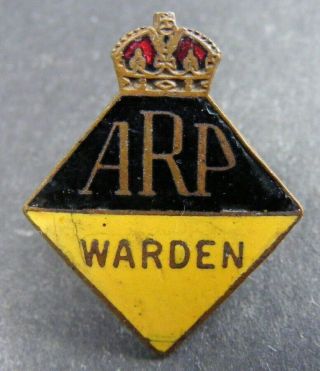 Australia: Orig Lapel Badge: Queensland Wwii Arp (air Raid Precaution) Warden
