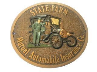 State Farm Mutual Automobil Insurance Co 60th Anniversary 1922 - 1982 Plaque Sign