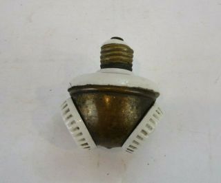 Vintage Double Bulb Porcelain And Brass Lamp Socket
