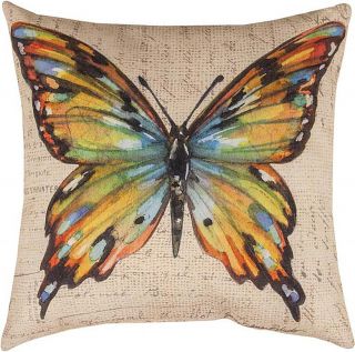 Pillows - Multicolor Butterfly Indoor Outdoor Pillow - 18 " Square