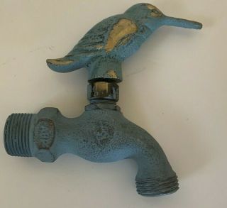 Vintage Solid Bronze Brass Humming Bird Faucet Hose Bib Spout Spigot U.  S.  A.  W Lo