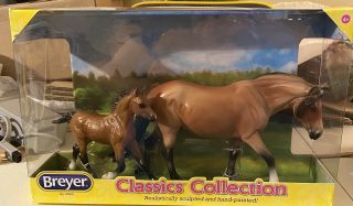Nib Breyer 65001 Mealy Dartmoor Pony Light Bay Foal (haflinger Mold) Reissue