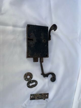 Early 19th Century German American Wrought Iron Elbow Lock