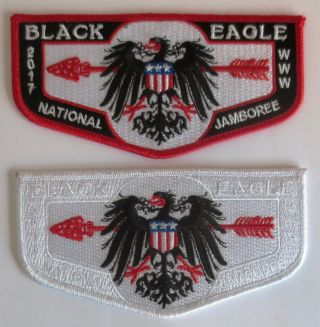 Oa Lodge 482 Black Eagle - Set Of Two Flaps: 2017 National Jamboree -