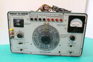 Sprague Tel - Ohmike Model Capacitor Analyzer To5 T05 To - 5 T0 - 5 Vintage