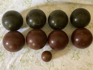 Vintage Bocce Ball Set Lawn Bowling Game Made In Italy With The Pellini Ball