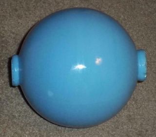 Antique 4 1/2 Inch Light Blue,  Robin Egg Blue Milk Glass Lightning Rod Ball