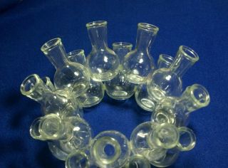 Vintage Clear Glass Bud Vase Cluster 18 Vase Flower Frog Floral Arranger