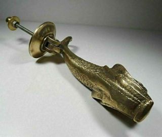 Solid Bronze/ Brass Fish Door Knocker - - 19th Century 3