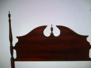 wood spear Bed headboard pine cone center finial 8 1/4 