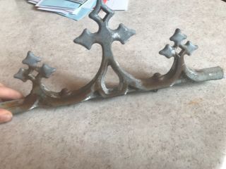 antique iron fence post topper,  12 inch long 2