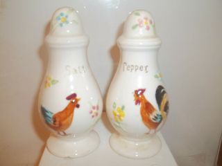 , Vintage Enesco Rooster & Hen Salt & Pepper Shaker Set - Japan