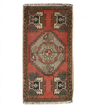 2x3 Oriental Oushak Geometric Vintage Hand Knotted Wool Turkish Area Rug