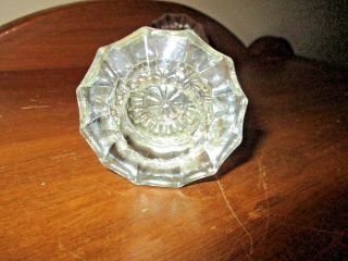 Antique Single Set 12 Point Architectural Clear Glass Door Knobs