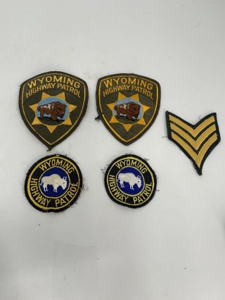 Vintage Wyoming Highway Patrol Patches Colletable
