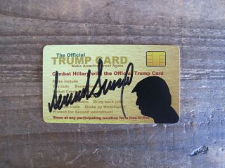 Donald Trump Hand Signed 2016 Campaign Gold Card President Usa Maga 2020