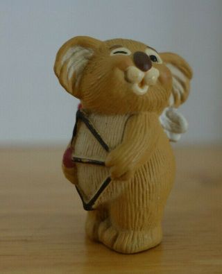 Vintage Hallmark Merry Miniatures Valentine Koala Bear Cupid Arrow 1987 Figurine