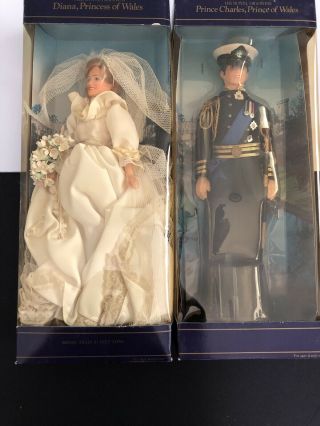 1982 Princess Diana And Prince Charles Goldberger Royal Wedding Dolls Nib