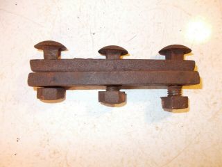 Antique Cast Iron Hay Trolley Carrier Unloader Track Splice Connector