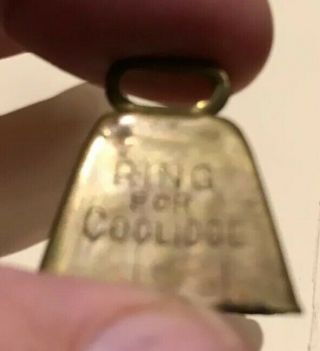 Calvin Coolidge 1924 Campaign Political Bell