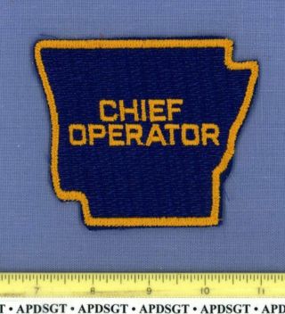 Arkansas State Police 911 Radio Chief Operator Highway Patrol Patch State Shape